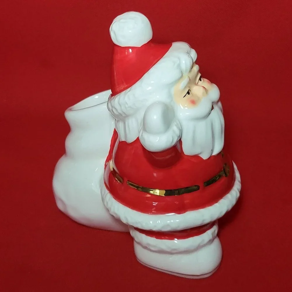 Vintage Christmas Santa Claus Figurine Statue Planter